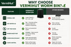 The Original VermiHut® Plus 5-Tray Worm Compost Bin – Indoor & Outdoor Vermicomposting System, Continuous Flow Food Waste Recycler for Organic Composting & Gardening - Dark Green