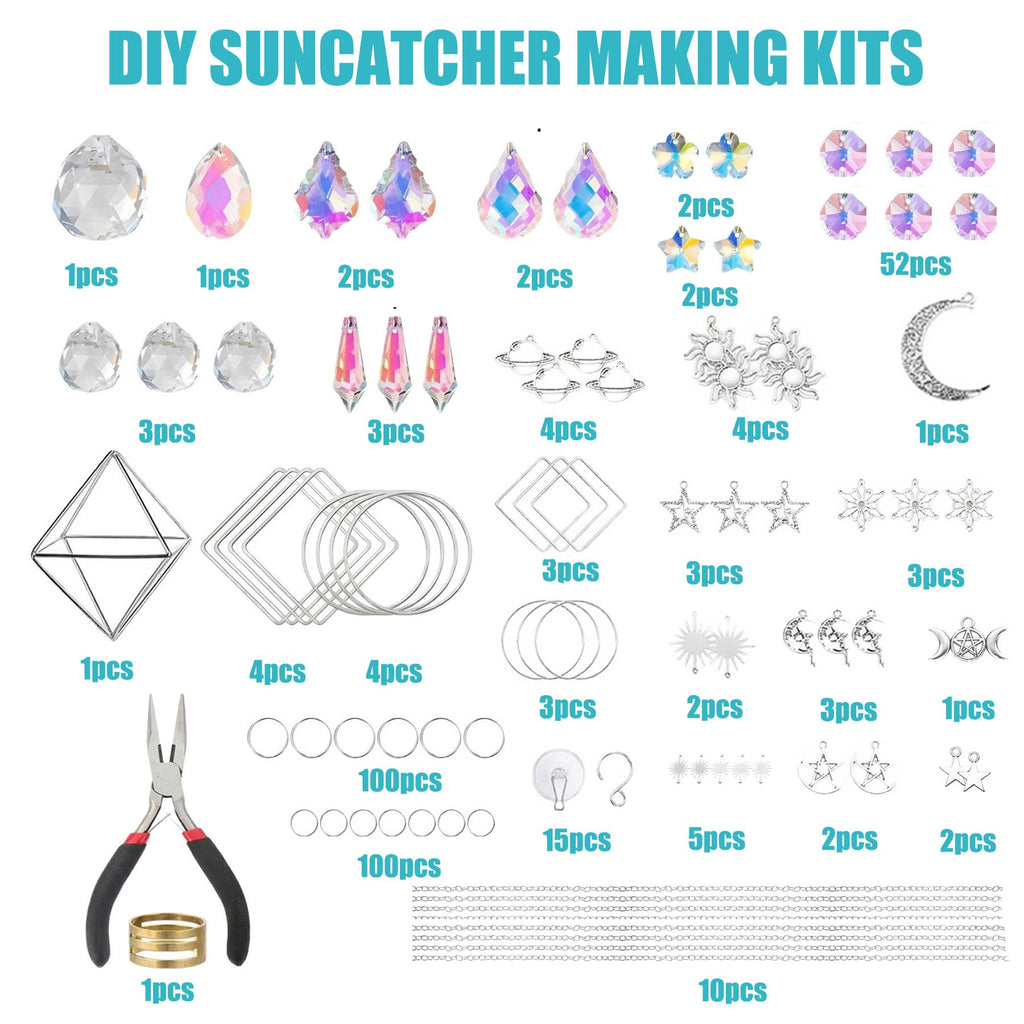 Suncatcher Kit for Adults, DIY Crystal with Prism Beads, 380PCS