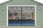 innhom Magnetic Garage Door Screen for 1 Car Garage, 9x7 FT Double Door Magnetic Closure Mesh with 36 Magnets, Fits Door up to 110"x84" Black