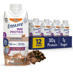 Ensure Max Protein Café Mocha Shake, 30g High Protein, 12 Pack