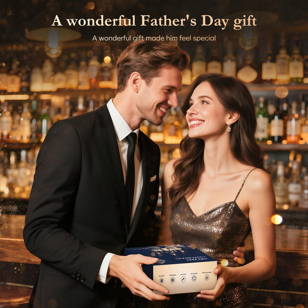 AMZSEAT Electric Whiskey Smoker Kit-Rechargeable Cocktail Smoker Set with 6 Wood Chips-Unique Bourbon Ideal Christmas, Birthday, Valentine's Day Gift,Gifts for Men, Dad, Husband