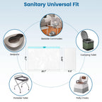 HOMLAND Commode Liners with Absorbent Pads, 100 Disposable Commode Bags and 100 Commode Pads, Leak-Proof Portable Toilet Bags Universal Fit for Potty Chair Bucket, Bedpan & Camping Toilet