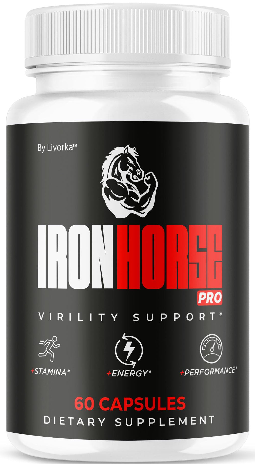 Iron Horse Pro Supplement Pills - Official Advanced Formula Support Capsules - Maximum Strength, Natural Iron Horse Pro for Overall Health & Wellness, 60 Capsules for 1 Month