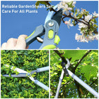Altdorff Garden Loppers Pruning Shears, Updated 3PCS Hedge Clippers Combo Set, Branch Cutter with Compound Action, Chops Thick High Branch Ease, Professional Tree Trimmer Set Heavy Duty