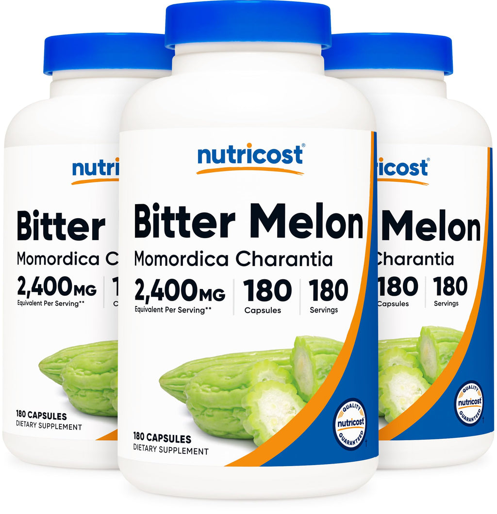 Nutricost Bitter Melon 600mg, 180 Capsules (3 Bottles)
