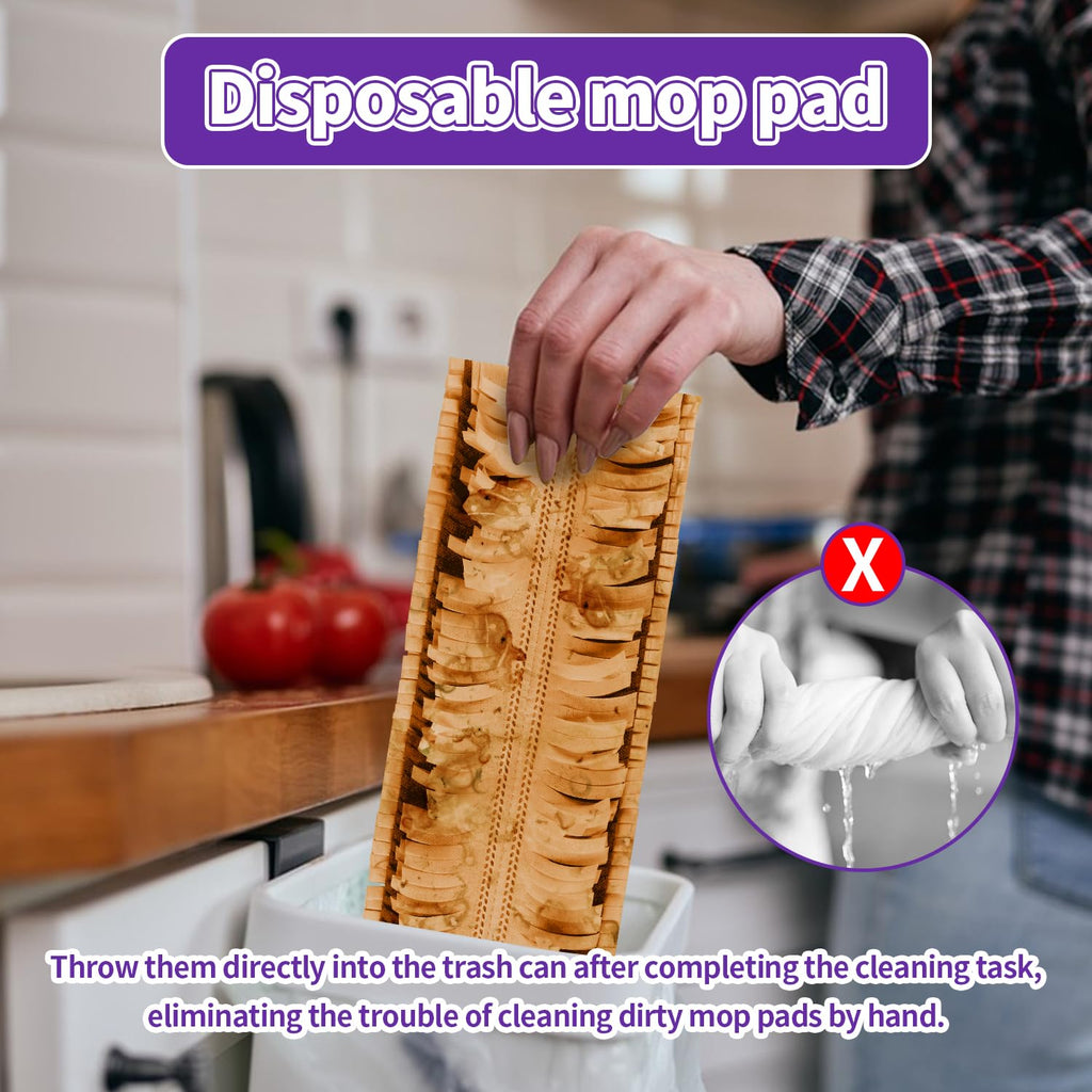 ZHAYAO 20 Pack Disposable Power Mop Pads for Swiffer Power Mop Pads, Compatible with Swiffer Power Mop Refills, Unscented Spray Replacement Floor Cleaning Refills for urface/Hardwood Floor Cleaning