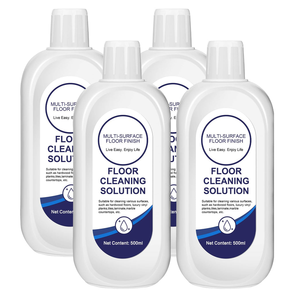 YHOVID Multi-Surface Floor Cleaning Solution Compatible with Tineco Vacuum Mop, Cleaner Refill for All Mopping Robot Vacuums and Cordless Wet/Dry Mops (4 Bottle Pack, Original)