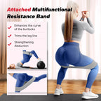 MERACH Thigh Trainer, Pelvic Floor Muscle Trainer, Inner Thigh Exercise Workout Equipment for Home Gym, Pelvic Floor Strengthening Women (Pink with Band)