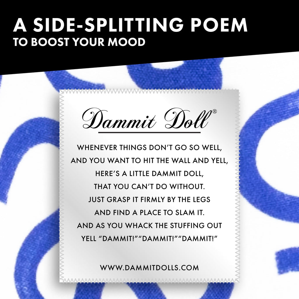 Dammit Doll - Classic Random Color, Stress Relief - Gag Gift - 6 Dolls