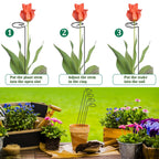 24 Inch 20 Packs Plant Stakes,Plant Supports for Outdoor Plants,Garden Single Stemmed Plant Support Stakes for Gardening,Flowers,Orchid,Peony Lily Rose