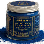 Dar Marwa Moroccan Nila Powder – 100% Pure Saharan Indigo Face, Body & Hair Mask | Brightens, Exfoliates & Evens Skin Tone | Handmade Hammam Ritual | Vegan, Detoxifying | 1.7 Oz (50g)