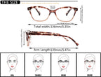 OLOMEE Reading Glasses Women Ladies Readers +0.75 Stylish Women's Magnifying Cheaters Glasses 4 Pack Lightweight Comfortable Fit
