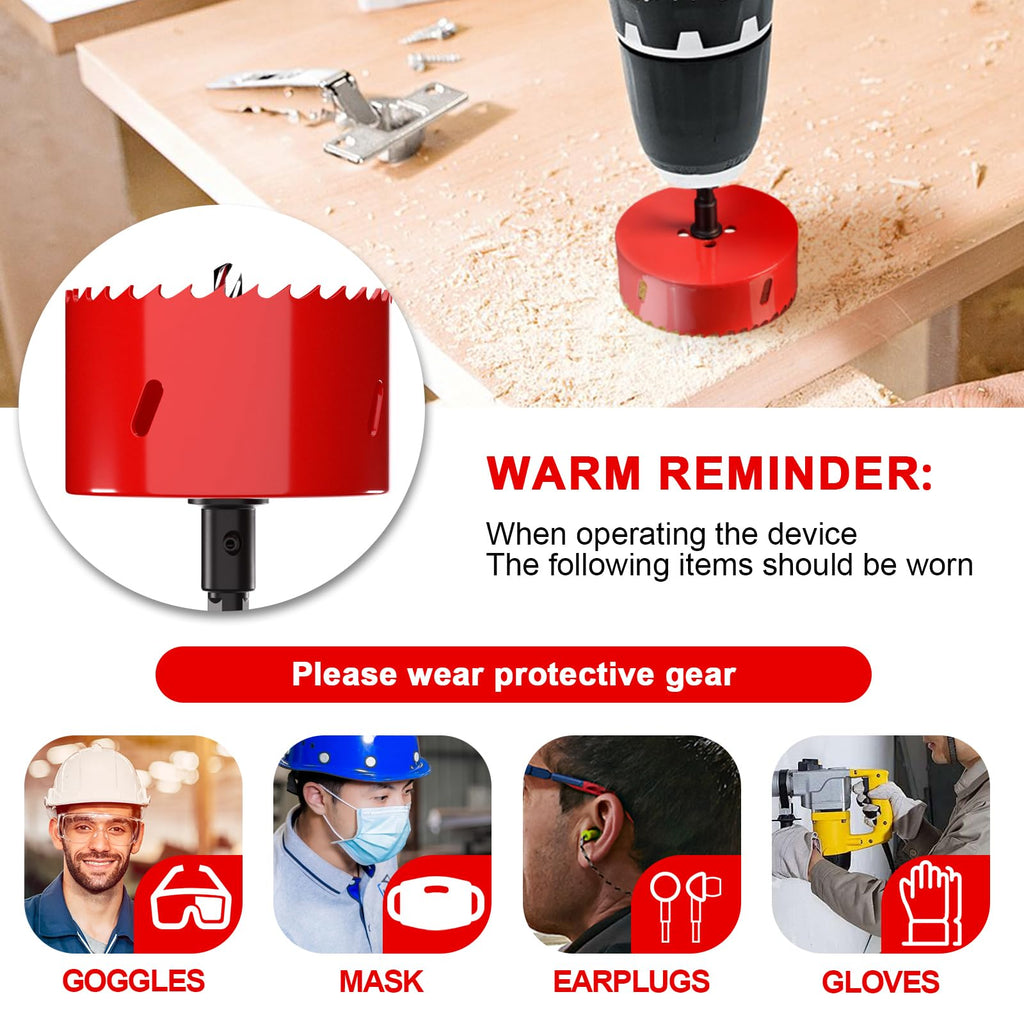Hole Saw 6 5/16” (160mm) for Wood, HSS Bi-Metal Hole Cutter with Pilot Drill Bit for Plywood, Cornhole, Ceiling and Drywall