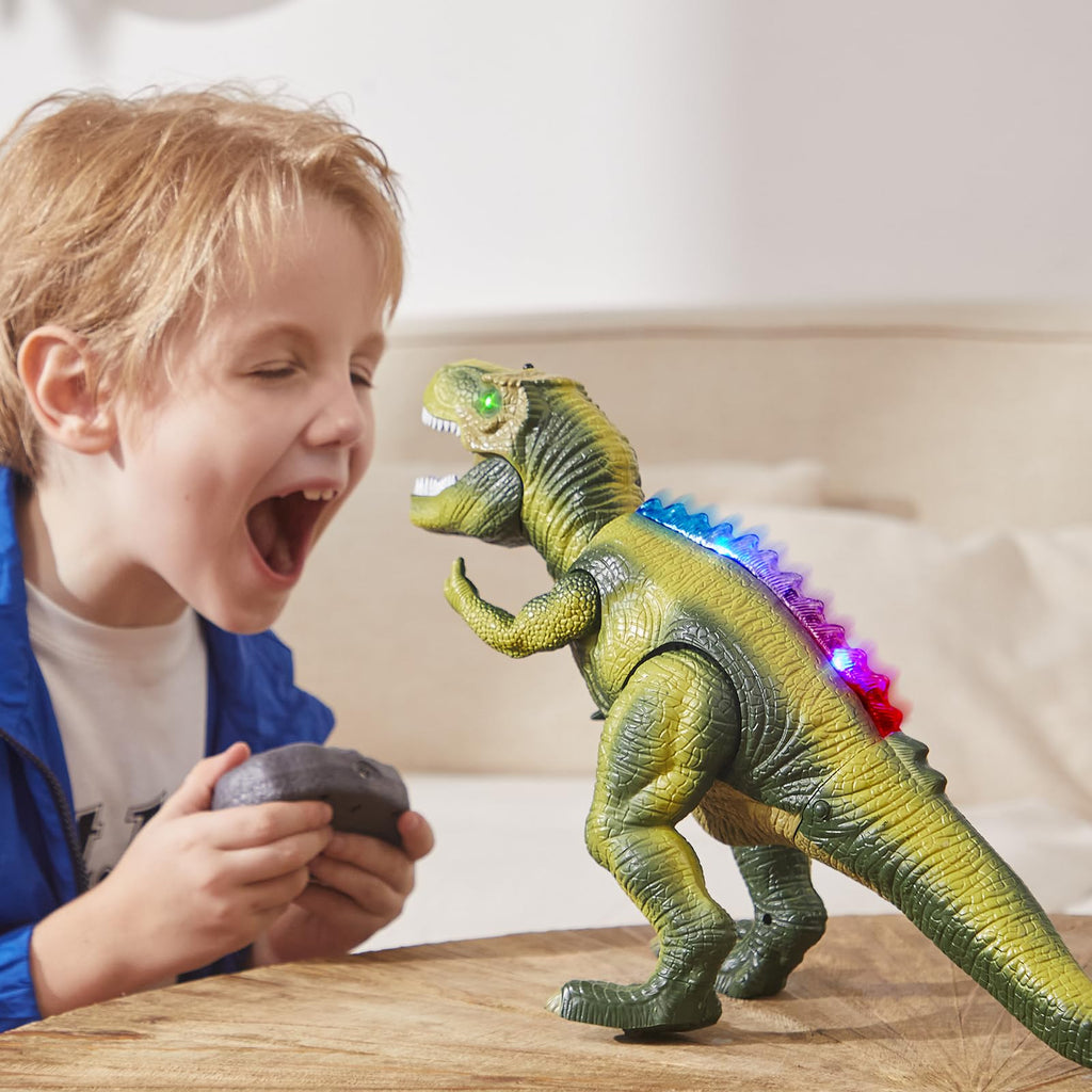 STEAM Life RC Walking T-Rex Dinosaur Toy, Lights and Roar, Kids 3-8