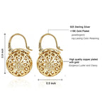 Owmell Elegant 925 Sterling Silver Pearl Drop Earrings For Women Large Size