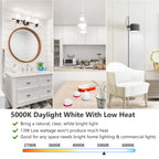 MAXvolador A19 LED Light Bulbs, 100 Watt Equivalent LED Bulbs, Daylight White 5000K, 1500LM, E26 Base, Non-Dimmable, 13W Bright LED Bulbs, 4-Pack