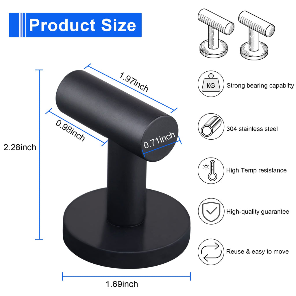 ULIBERMAGNET Strong Magnetic Coat Hooks,Heavy Duty Rubber Coated Magnets Hook for Metal,Door,Grill,Refrigerator, Locker,Neodymium Magnet Hook for Towel,Coat,Bag,Umbrella