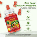 Ahete Fruit and Veggies Supplement, Vitamin A C E with 30+ Super Green Supplement for Women, Men and Kids, 60 Gummies, 30 Day Supply