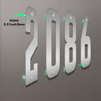 20 Inch Stainless Steel Metal Floating Address Numbers, Silver Metal House Letters, 304 Stainless Steel House Address Letters and Numbers, Modern Door Number and Letter for Home Hotel Office (1)