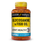 MASON NATURAL Glucosamine & Fish Oil Supplement with DHA & Omega 3 for Joint & Muscle Support, 1 Month Supply Softgel Pills