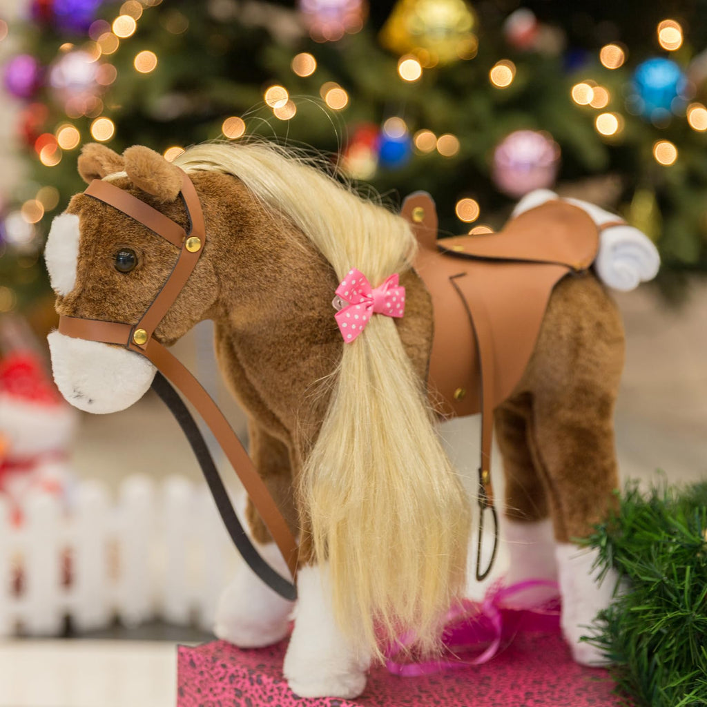 HollyHOME Horse Stuffed Animal，Horse Toys for Girls, Brown Pony, 11"
