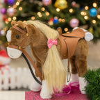 HollyHOME Horse Stuffed Animal，Horse Toys for Girls, Brown Pony, 11"