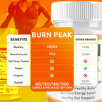 (2 Pack) Burn Peak Capsules, Official Burnpeak Pink Salt Pills with All Natural Ingredients, Advanced BurnPeak Health Supplement with Premium Vitamins for Active Lifestyle Support (120 Capsules)