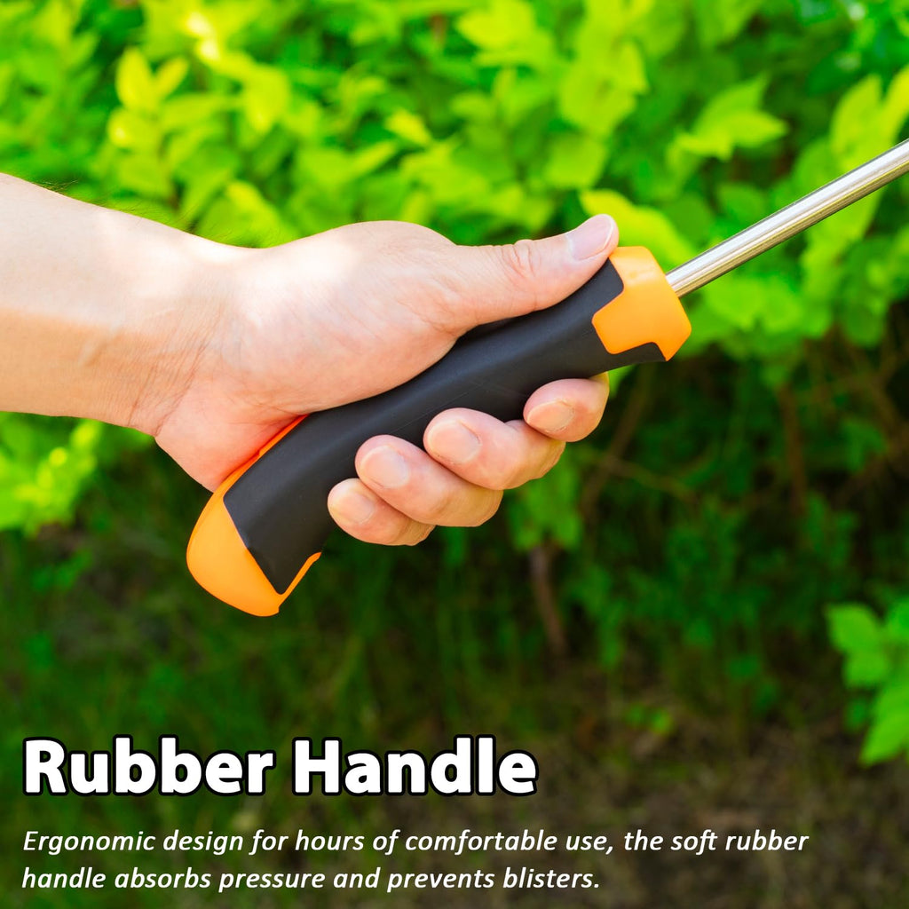 Dotet Garden Uprooting Weeding Tools - 3 Pack Hand Held Weeder Puller Tool Set, Rubber Handle, Weed Remover for Garden Farm Weeding