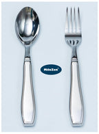 MiloZen Weighted Utensils for Hand Tremors, Adaptive flatware Stainless Steel Spoon and Fork Set for Elderly, Arthritis, Parkinson’s, Pack of 2