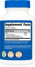 Nutricost Chrysin Supplement (550mg) 60 Capsules - with Passion Flower Extract, Vegan, GMO-Free, Gluten-Free