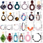 Duufin Acrylic Earrings 24 Pairs Fashion Earrings Women Statement Vacation