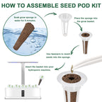 Lavender Seed Pod Kit, 8 Pod Kit (Include Seed Lavender/Chamomile/Holy Basil/Borage/Calendula/Mint) Fresh Tea Seed Pod Kit Compatible with Hydroponics