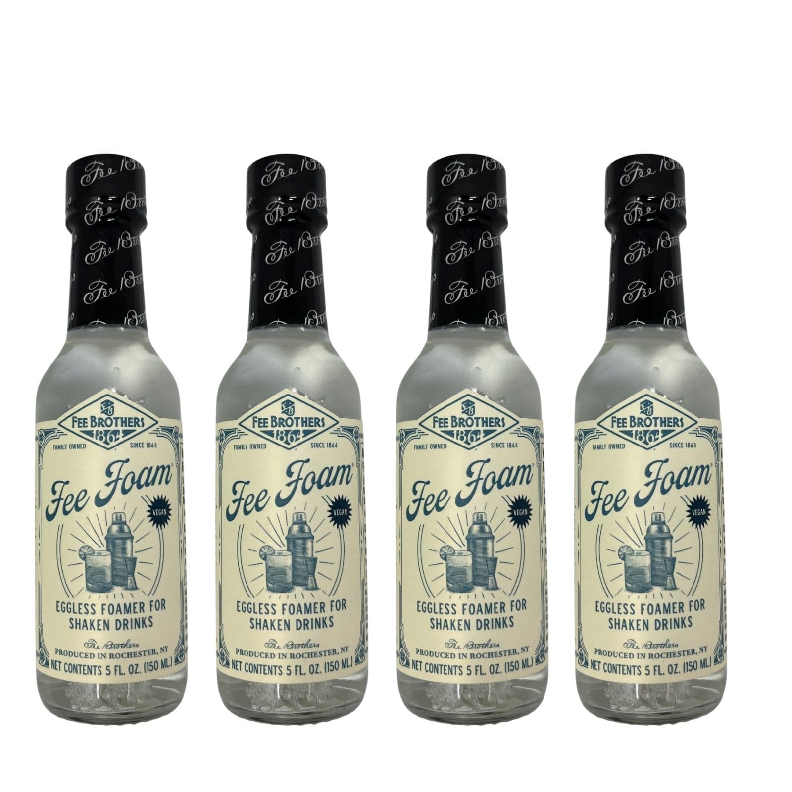 K KAIZEN8 Fee Brothers Fee Foam (4 Pack) A Non-Egg Alternative for Shaken Drinks - Kaizen8