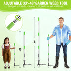 WORKPRO Weed Puller Tool with Long Adjustable Handle (33", 46")