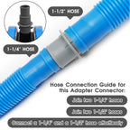 2 in 1 TidyMister 4LB Professional Pool Vacuum Heads with Hose Adapter Connector 1-1/4" or 1-1/2" Set-Commercial-Grade Vac Head & Swivel Handle,Wheels for Vinyl Liner,Inground & Above-Ground Pool