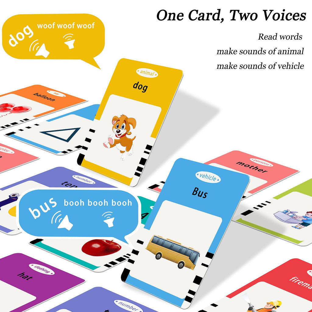 Startcan Talking Flash Cards for Toddlers 1 2 3 4 5, Speech Therapy Toys Autism Toys, ABC 123 Sight Words Etc - 255 Cards-510 Sides, Educational Learning Interactive Toys with Giftable Package