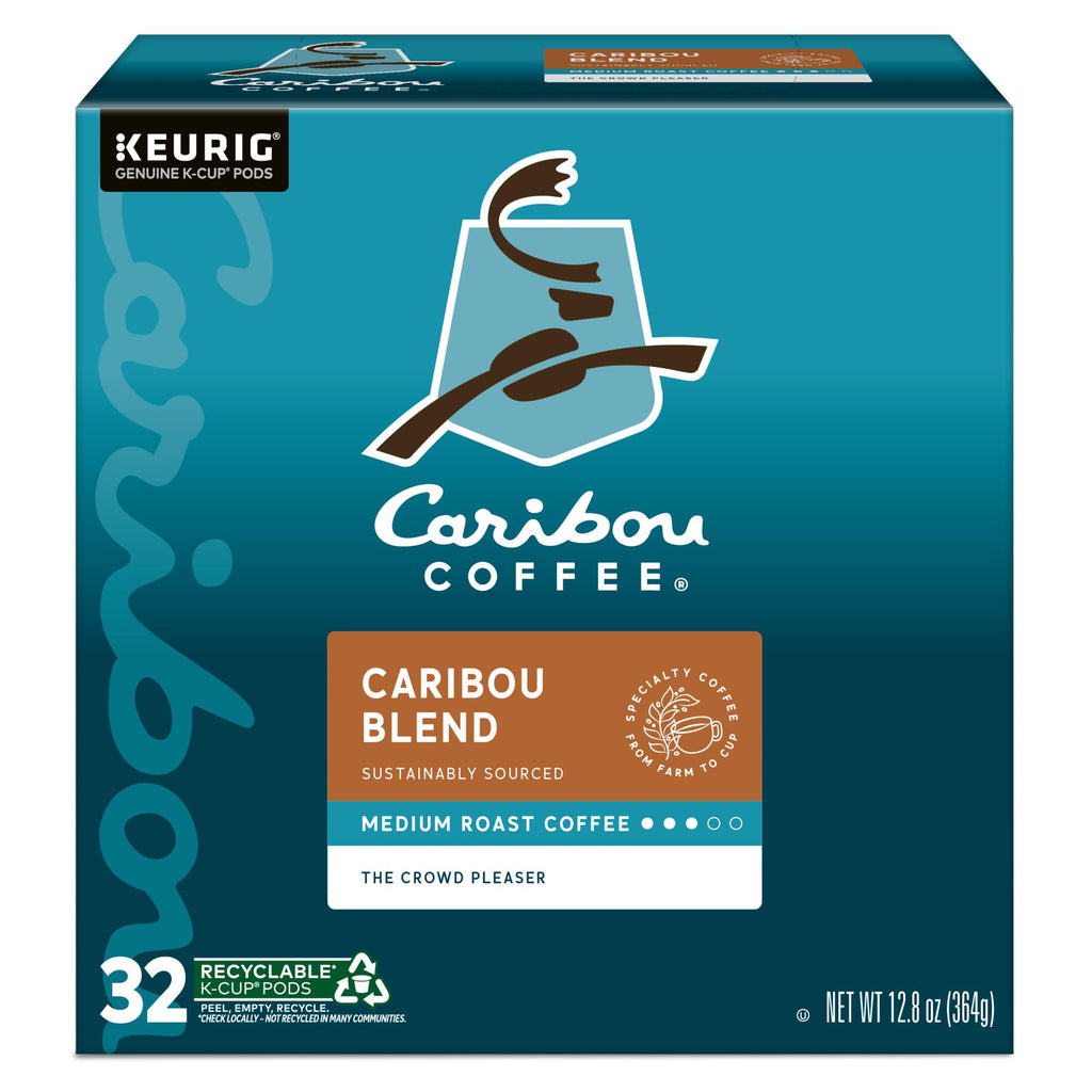 Caribou Coffee Caribou Blend, Keurig Single-Serve K-Cup Pods, Medium Roast Coffee, 32 Count(Pack of 1)