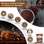 YEGE Mushroom Coffee, 6 Adaptogenic Mushrooms with Cordyceps, Reishi, King Trumpet, Shitake, Turkey Tail, Lions Mane, Instant Coffee Powder for Energy,Focus, Digestion & Immune Support, 30 Servings