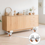 Caster Wheels,3 Inch L-Shaped Casters Set of 4 Heavy Duty,4-Pack Industrial Casters with Brake Polyurethane Wheels, Locking Caster Wheels for Furniture and Workbench