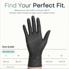 BEASTEK Black Nitrile Exam Gloves, 4Mil Powder-Free Food Prep Disposable XL