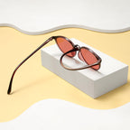 BRADDELL Indoor FL-41 Rose & Outdoor FL-60 Brown Tinted Migraine Light Sensitivity Glasses for Fluorescent LED Glare, Photophobia and Concussion (MEDIUM)