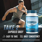 Vigor Peak Capsules - Official VigorPeak Pills Advanced Premium Formula Support Maximum Strength, All Natural Ingredients Vitamins for Overall Health & Wellness, 60 Capsules for 1 Month
