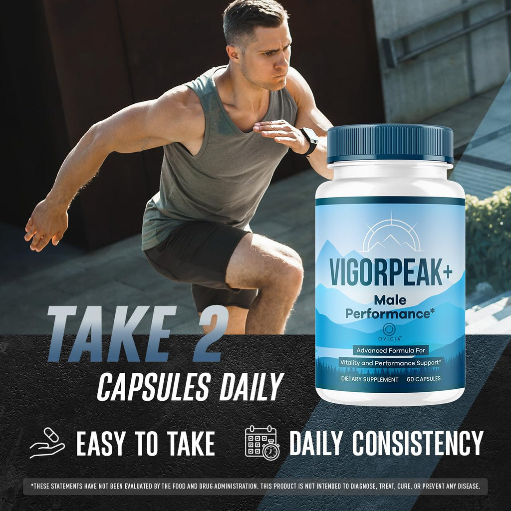 (5 Pack) Vigor Peak Capsules - Official VigorPeak Pills Advanced Premium Formula Support Maximum Strength, All Natural Ingredients Vitamins for Overall Health & Wellness, 300 Capsules for 5 Months