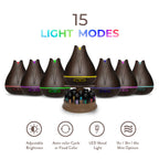 Pure Daily Care Aromatherapy Essential Oil Diffuser Gift Set with 20 Oils and Rotating Stand 400ml Ultrasonic Diffuser with 20 Essential Plant Oils - 4 Timers and 7 Ambient Light Settings
