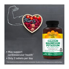 Country Life Target Mins - Calcium Magnesium Potassium Bone & Heart Health Supplement, 1000mg Calcium, 500mg Magnesium, Supports Calcium Utilization, 180 Tablets – Certified Gluten Free & Vegan