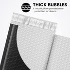 Fuxury Black Bubble Mailers 4x8" Padded Envelopes 1000Pack