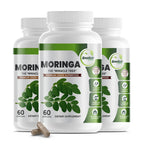 GreeNatr Pure Moringa Oleifera Leaf Extract Veggie Capsules 1000 mg. Natural Herbal Supplement. Energy, Mood, Memory and Focus Support. Premium Green Superfood (3 Bottles)