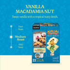 Kauai Coffee K-Cup Pods - Vanilla Macadamia Nut, 22 K-Cup Pods