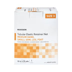 McKesson Tubular Elastic Retainer Net Dressing, Non-Sterile, Hand, Arm, Leg, Foot, Size 3, 10 in x 25 yd, 1 Count, 10 Packs, 10 Total