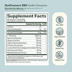 GutConnect 365 Gut Health Superfood Powder | Formulated With Slippery Elm Bark & L Glutamine | Vegan Certified | Allergen Free | Non-GMO | Soy Free | Made in the USA | 30 Servings – Vanilla Cinnamon
